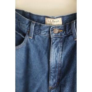 Y2K LL Bean Mens Classic Fit Fleece Lined Jeans Blue Denim 36x30 162343